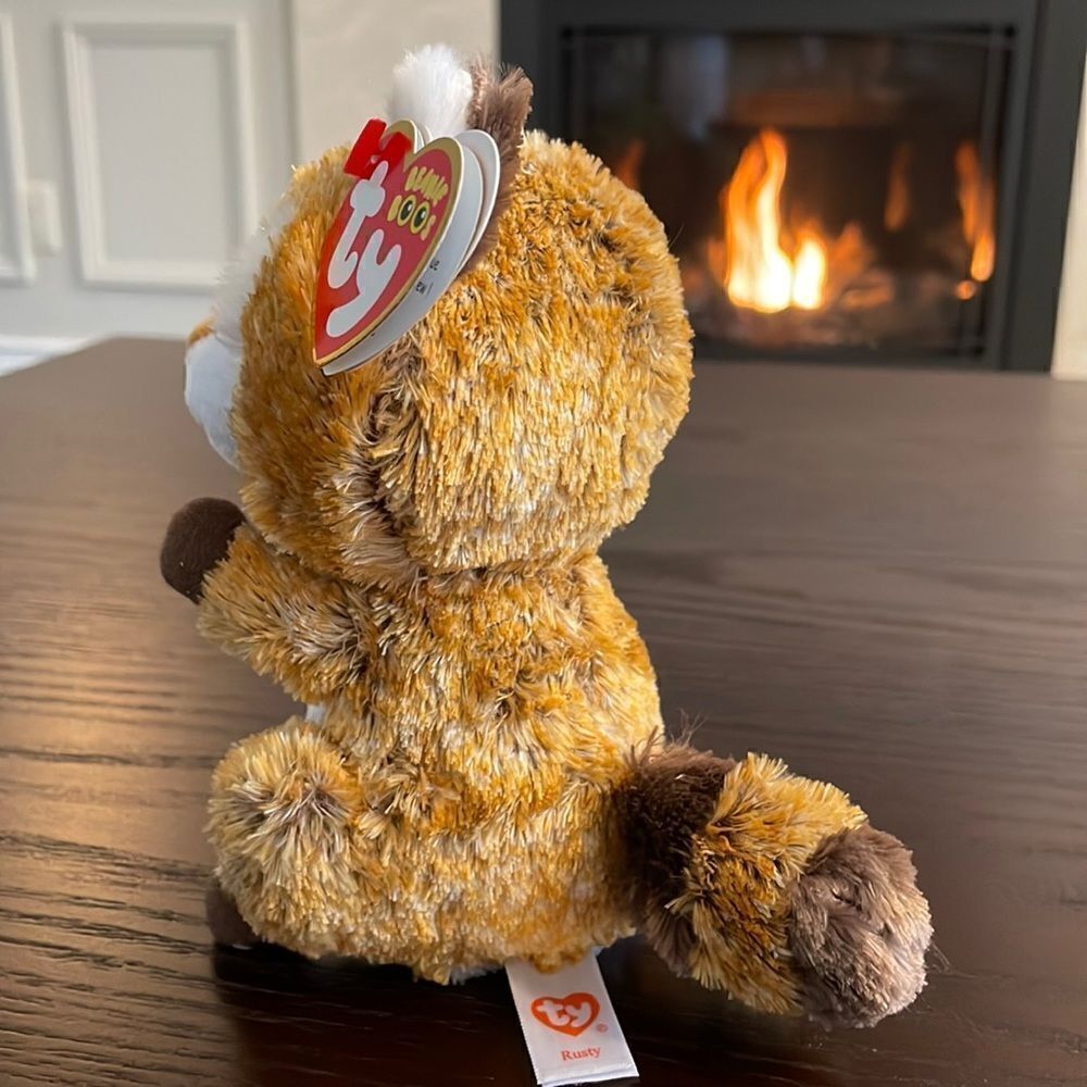2020 Ty Beanie Boos Rusty the Red/Orange Fox 6” tall NWT Excellent Condition - Picture 2 of 9